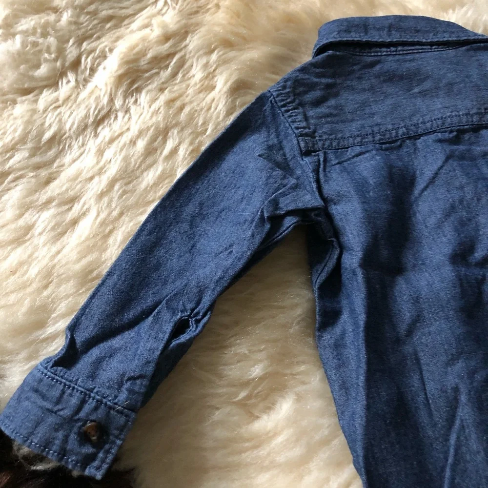 Carters denim long sleeve onesie